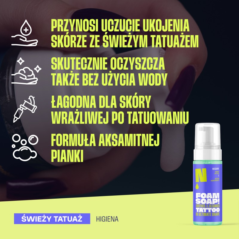 Łagodzące mydło w piance do tatuażu Neba®
