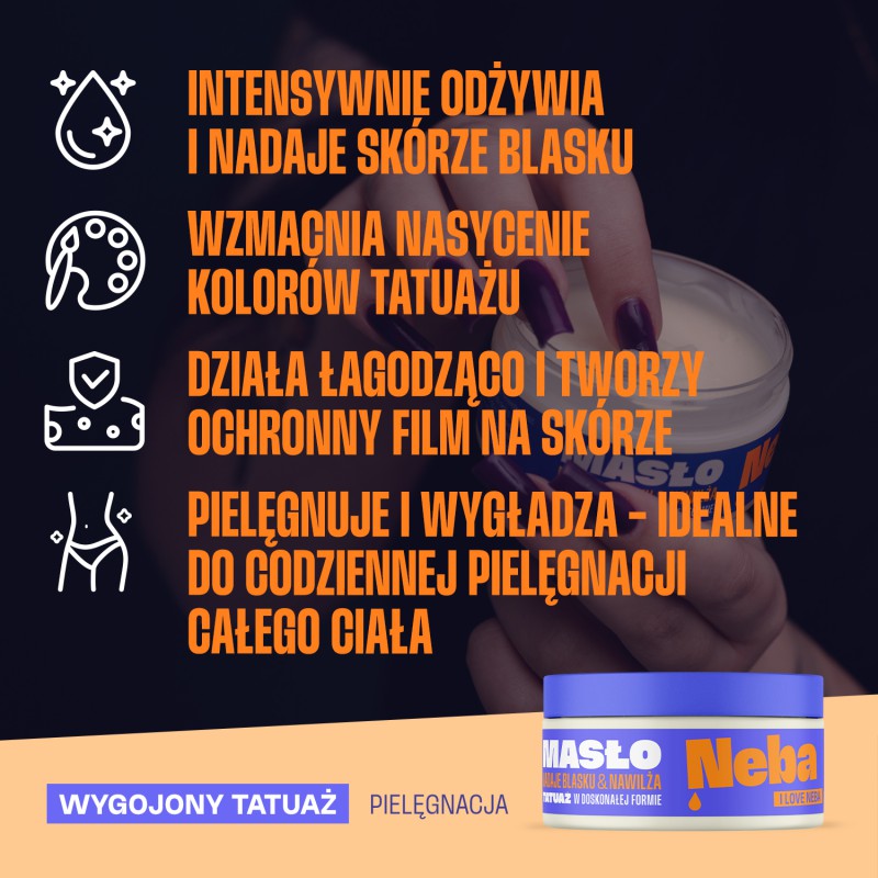Masło do tatuażu Neba® 100 ml – wybierz swój ulubiony zapach