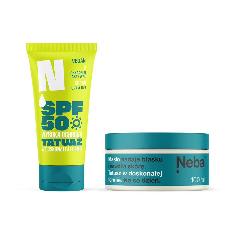 Zestaw: Krem ochronny z filtrami SPF50 + Masło Neba®