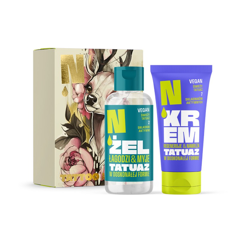 Zestaw - Żel 100 ml +  Krem 50 ml Neba® - na świeży tatuaż