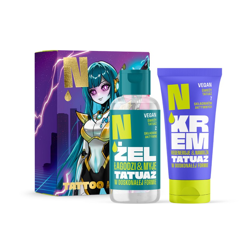 Zestaw - Żel 100 ml +  Krem 50 ml Neba® - na świeży tatuaż