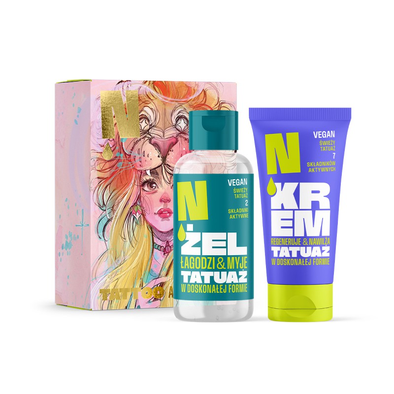 Zestaw - Żel 100 ml +  Krem 50 ml Neba® - na świeży tatuaż