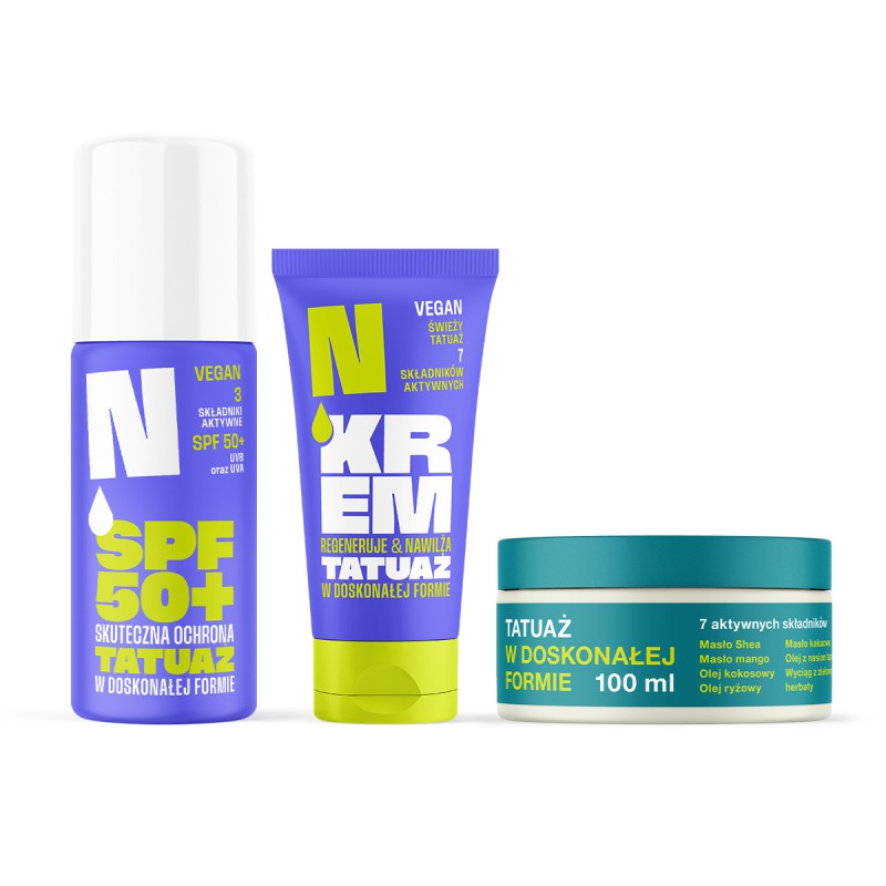 Zestaw: Krem + Masło + Spray ochronny SPF 50+  Neba®