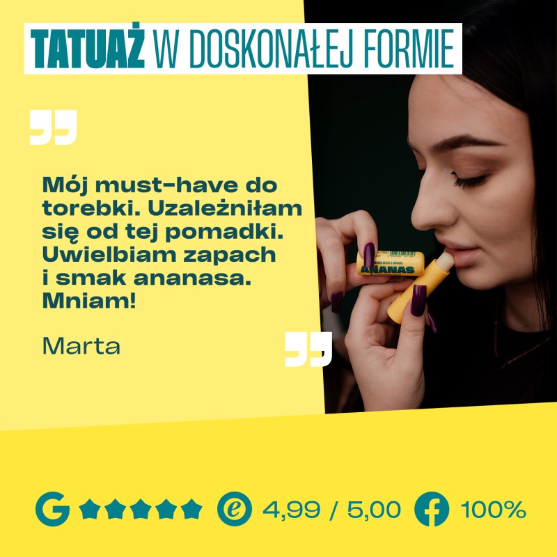 Pomadka ochronna do ust SPF30 o zapachu ananasa