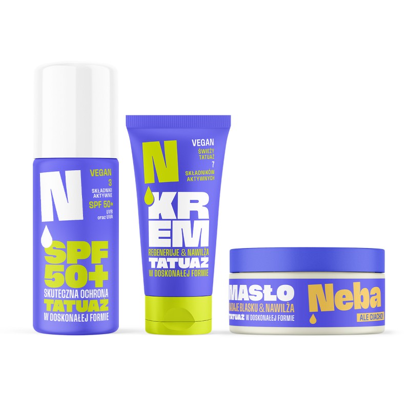 Zestaw: Krem + Masło + Spray ochronny SPF 50+  Neba®