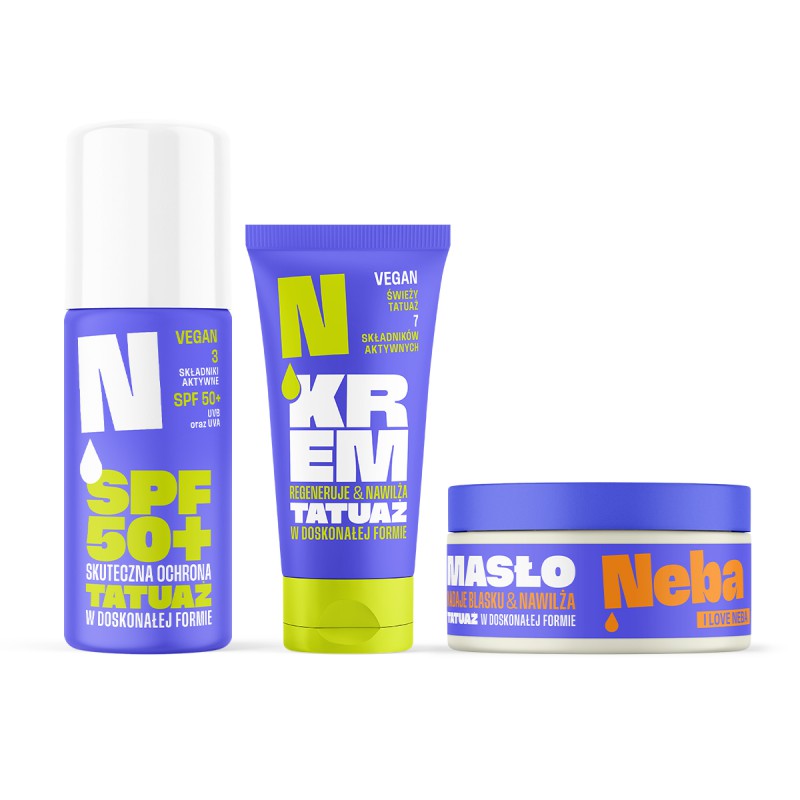 Zestaw: Krem + Masło + Spray ochronny SPF 50+  Neba®
