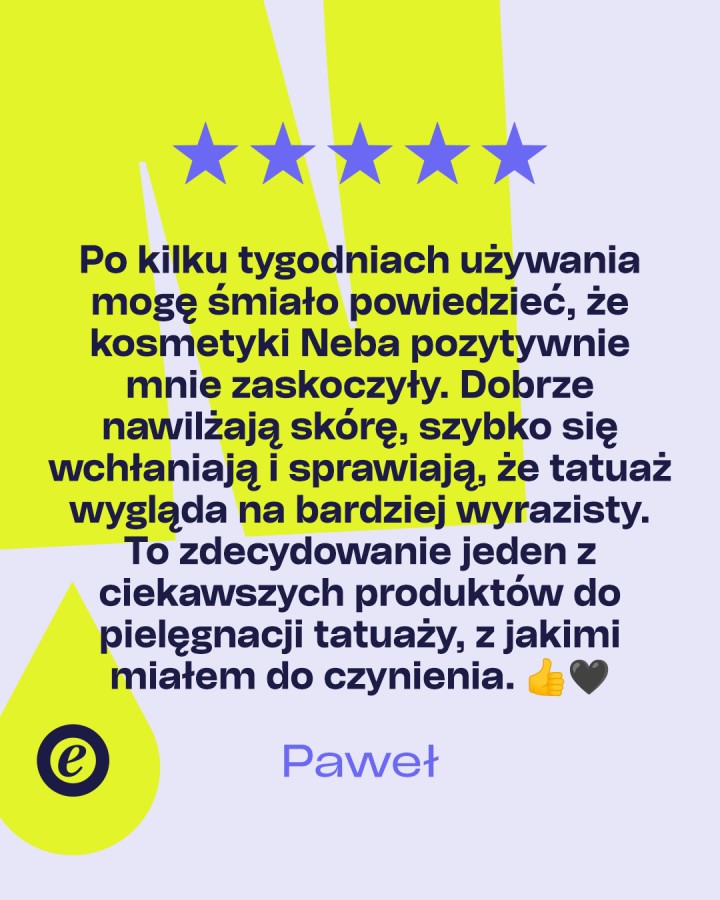 Post na Instagramie @neba.pl: Kiedy dostajemy takie wiadomości, wiemy, że robimy to dobrze! Paweł, ogromnie dz…